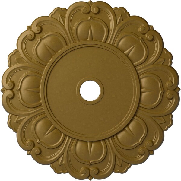 Ekena Millwork Angel Ceiling Medallion (Fits Canopies up to 15 3/4"), 32 1/4"OD x 3 5/8"ID x 1 1/8"P, Gold CM32ANGLS - main